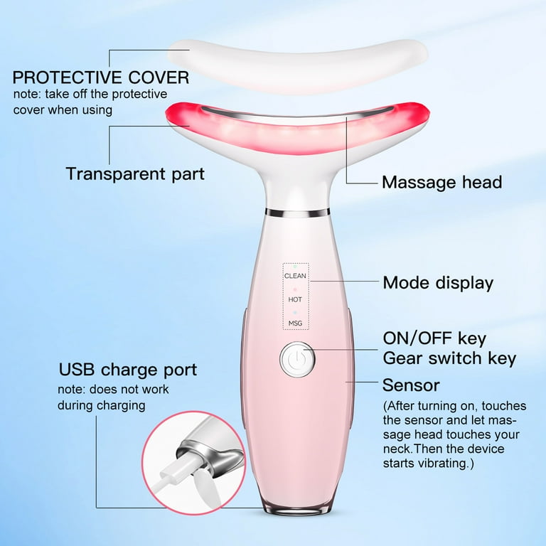 Facial Massager for Face and Neck, Red-Light-Therapy-for-Face and