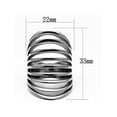 thumbnail image 2 of Women's Stainless Steel 316 High Polished 33mm Wide Fashion Ring Size 10, 2 of 5
