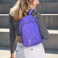 thumbnail image 6 of Rateoe Purple Glitter Pattern Canvas College Laptop Backpack,Travel Daypack,Durable Rucksack Travel Notebook Bag School Backpack Book Bag for Men Women-Small, 6 of 7
