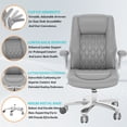 thumbnail image 5 of Ninecer Big and Tall Reclining Office Chair, 400lbs High Back Executive Chair with PU Leather, Gray, 5 of 8