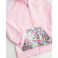 thumbnail image 3 of RBX Girls Sweatpants Set - 2 Piece Fleece Zip Up Girls Sweatshirt and Jogger Set (7-12), 3 of 7