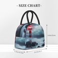 thumbnail image 2 of Fotbe Lighthouse in a Stormy Sea Pattern Lunch Bag, Insulated Lunch Box, Small Leakproof Cooler Food Lunch Containers Reusable High Capacity Lunch Tote Bags for Work, Travel, Outdoor, 2 of 6