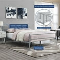 thumbnail image 3 of Modway Alina Powder Coated Sturdy Steel Full Platform Bed Frame in Gray, 3 of 6