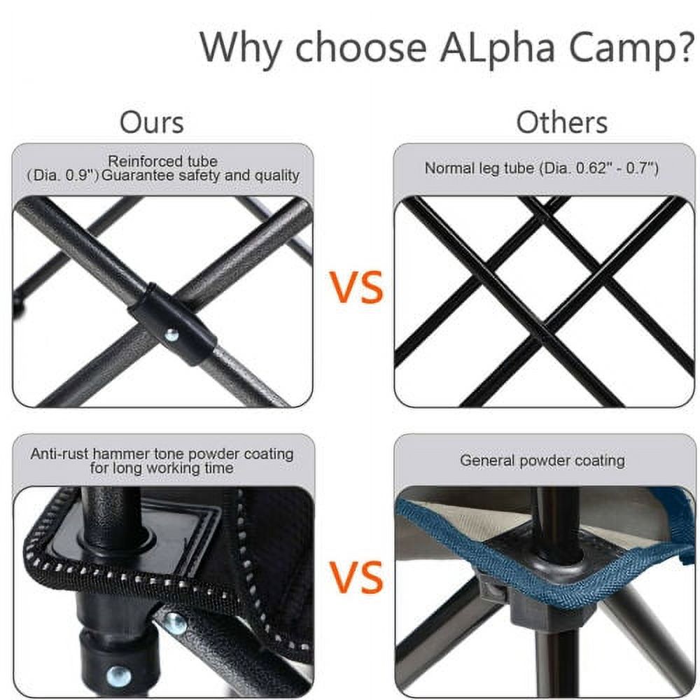 Alpha Camp Camping Chair, Black - image 2 of 5