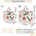 thumbnail image 2 of FORMRS Womens Corduroy Tote Bag Crossbody Shoulder Handbag with Pocket, Beige Christmas Candy Canes, 2 of 7