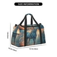 thumbnail image 3 of Picia Forest Lake White Horse Print Travel Duffle Bag,Weekender Bags for Women with Shoe Compartment, Gym Duffel Bag with Wet Pocket, Hospital Bags for Labor and Delivery, 3 of 7