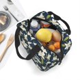 thumbnail image 5 of KLL Lilies Flowers Print Insulated Lunch Bag Women, Reusable Cute Tote Lunch Box for Adult & Men, Leakproof Cooler Lunch Bags for Work Office Travel Picnic, 5 of 5