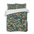 thumbnail image 2 of Abstract Art Twin XL Size Down Alternative Comforter, Lightweight Comforter Quilt Bedding Set with Pillow Shams Geometric Modern Art Orange Teal All Seasons Bed Comforter Duvet Insert 68"x98", 2 of 7