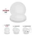 thumbnail image 5 of Smarty 7.5" White with Silver Rim Organic Round Disposable Plastic Salad Plates 120ct, 5 of 7