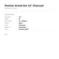 thumbnail image 2 of Pontiac Grand Am 14" Charcoal OEM Factory Wheel Rim, 2 of 2