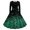 Green, variant on Iyufng Womens Halloween Gradient Bat Long Sleeve Dresses with Black Sash Bow Flared Midi Dress Vintage Party Costume