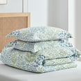 thumbnail image 4 of Levtex Home - English Forest Green Duvet Cover Set - Twin Duvet Cover (68 x 88in.) + One Standard Pillow Case (20 x 26in.) - Leaves - Green, Blue and White - Cotton, 4 of 5