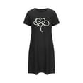 thumbnail image 1 of fheaev Chemises de Nuit pour Femmes Grande Taille Imprimé de la Saint-Valentin Chemise de Nuit Décontractée à Manches Courtes Robe de Sommeil Ample Confortable Pyjama Col Rond Chemises de Nuit Douce Tenue de Nuit, 1 of 2