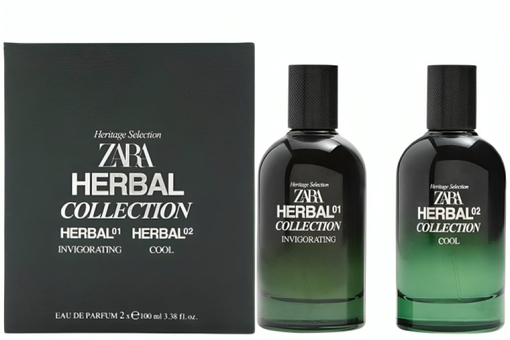 Zara Herbal Collection 01 + 02 Cologne for Men Fragrance Set EDP