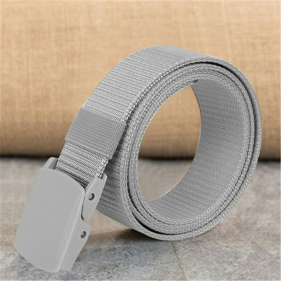 Fashion Belt Buckle Women Nylon Belt Fans Automatic Men Canvas Belt Belt mens belt Gray