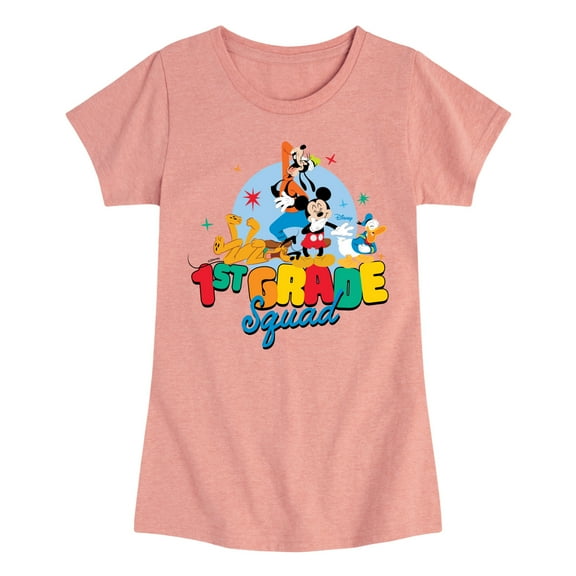 Disney - 1St Grade Squad - Girls Toddler And Toddler And Youth Fitted Short Sleeve Graphic T-Shirt