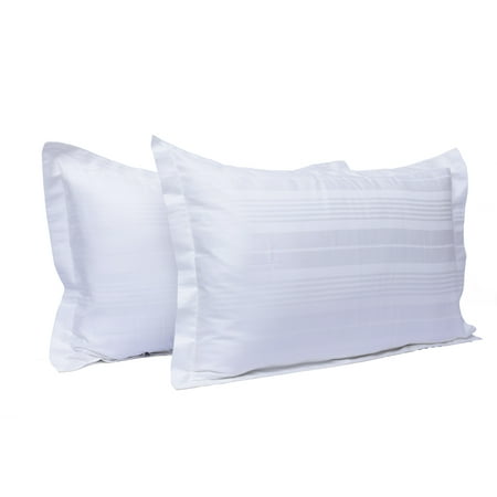 - Just Linen Hotel Collection, 300 Thread Count 100% Cotton Sateen, Self Designed White, Economy Pack Of 4 Queen Pillow Cases