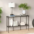 thumbnail image 2 of Evelyn&Zoe Modern Console Table with Glass Top and Shelf, 2 of 10