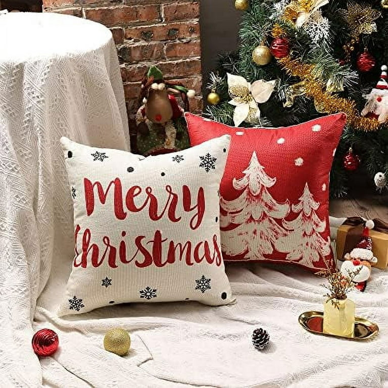 Christmas Decorations Pillow Covers Christmas Tree Snowflake