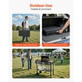 thumbnail image 5 of VEVOR Outdoor Grill Cart, 31.0 x 17.0 inch Tabletop Size Grilling Table, Foldable Outdoor Cooking Table with Tissue Holder, Wheels, Magnetic Tool Rack, BBQ Prep Tables for Picnic, Kitchen, Courtyard, 5 of 9
