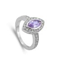 thumbnail image 4 of CHOOSE YOUR COLOR Simulated Lavender Anniversary Marquise Ring .925 Sterling Silver Band Purple CZ Female Size 6, 4 of 4