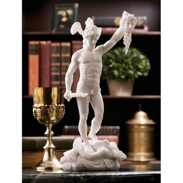 Design Toscano Perseus Beheading Medusa (1554) Bonded Marble Statue