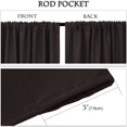 thumbnail image 2 of IBAOLEA Rideaux 36 Pouces - Traitements de Fenêtre à Poche pour Tringle Réduction de Bruit et Protection de la Vie Privée, 42 x 36 Pouces, Marron Chocolat, Ensemble de 2 42"L x 36"H, 2 of 8
