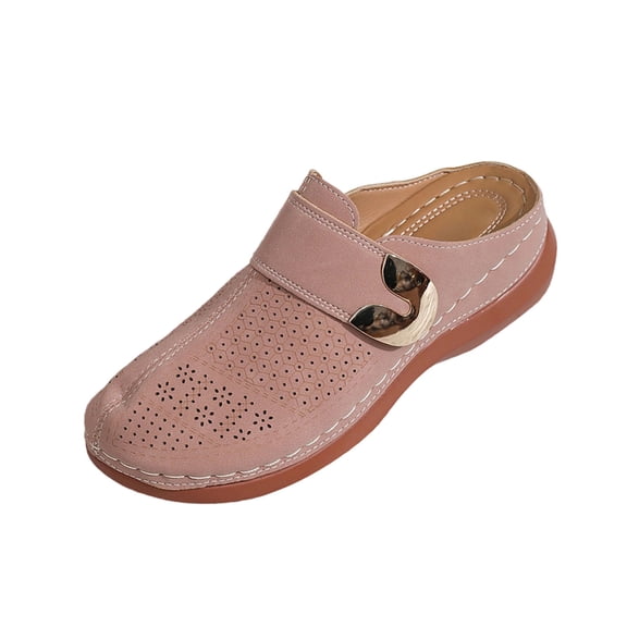 Hurxie Women Clogs-Comfortable Suede Mules Slippers Sandals Nurse Potato Shoes Unisex-Cushioned Cork-Footbed Pink 6
