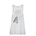 thumbnail image 1 of Spirit Feathers Women's Fashion Sleeveless Flowy Racerback Workout Yoga Tank Top Sport Grey X-Large, 1 of 3