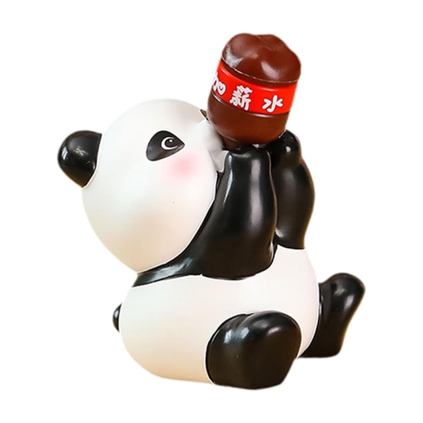 Estatua de animal Figuras de animales Adorno de escritorio Decoración del hogar para San Valentín Panda