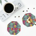 thumbnail image 3 of Bingfone Vintage Trendy Colorful Pineapples Leather Drinks Coasters with Set of 6,Suitable for Home Kitchen,Coffee Cup Coasters Home Gift, 3 of 7