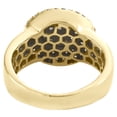 thumbnail image 3 of 10K Yellow Gold Round Diamond Tiered Statement 17mm Cluster Pinky Ring 1.50 CT., 3 of 4