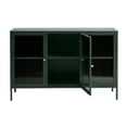 thumbnail image 5 of 3-Door Contemporary Glass & Metal Sideboard in Green, 5 of 5