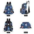thumbnail image 4 of FORMRS Mini Backpack Purse for Women Quilted Travel Daypack Casual Shoulder Bag, Blue Jellyfish, 4 of 7