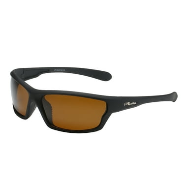 Piranha Eyewear Spartan Black Polarized Sport Sunglasses with Brown Lens