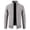 Beige, variant on Mens Jackets Long Sleeve Jacket Zipper Stand-up Collar Fashion Fleece Coats Jackets with Pocket Solid Color Navy L