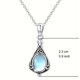thumbnail image 4 of Teardrop Moonstone Pendant Necklace Silver Plated Vintage Neck Jewelry For Women Bridal Wedding Necklace Jewelry Gift, 4 of 4