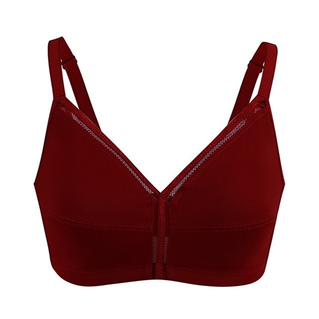 Gibobby Brasier Deportivo con Cierre Frontal Ropa interior sexy grande para mujer Sujetador pequeño para mostrar el pecho grande Sujetador micro(Rojo,85)