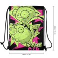 thumbnail image 4 of Invader Zim Drawstring Bags Lightweight Shoulder Backpack High Capacity Sport Bag Gym Sack Beach Daypack for Men Women, 4 of 8