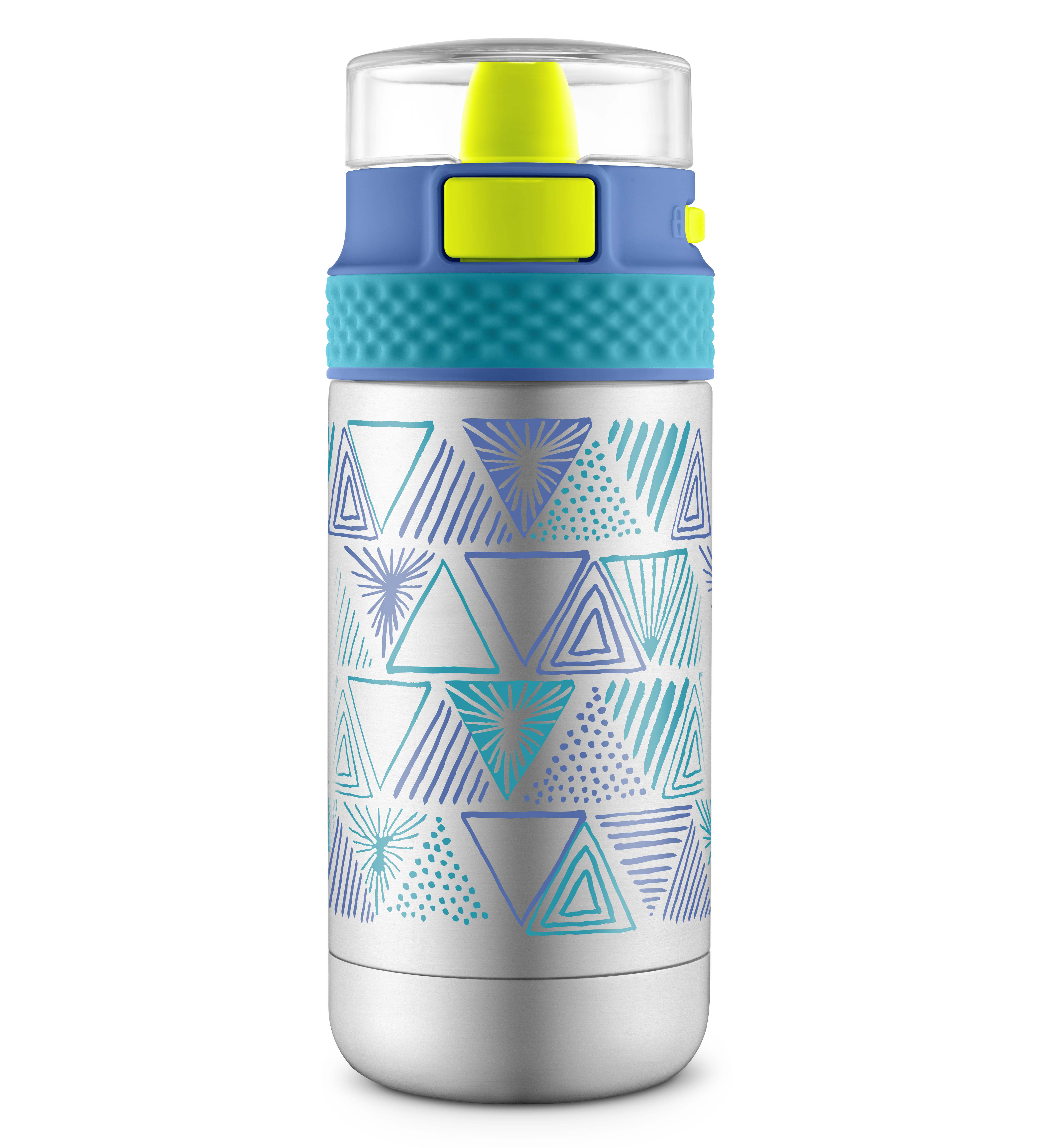 Ride Stainless Steel Water Bottle, Navy/Teal, 14 oz