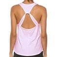 thumbnail image 6 of Fartey Yoga Tank Tops for Women Trendy Sleeveless Backless Shirt Summer Going Out Workout Running Top Solid Color Hiking Shirts Pink S, 6 of 9