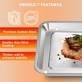 thumbnail image 5 of GCQ Toaster Oven Replacement Tray for Cuisinart TOA-26 TOA-28 AFR-25 Air Fryer Convection Oven, 10.7 x 9.8 Inch Air Fryer Grill Pan Toaster Oven Accessories, 5 of 7