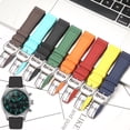 thumbnail image 2 of Correa de caucho fluorado de 20, 21 y 22 mm adecuada para el reloj de repuesto IWC Big Pilot, pulsera deportiva impermeable con hebilla plegable para hombre, 2 of 5