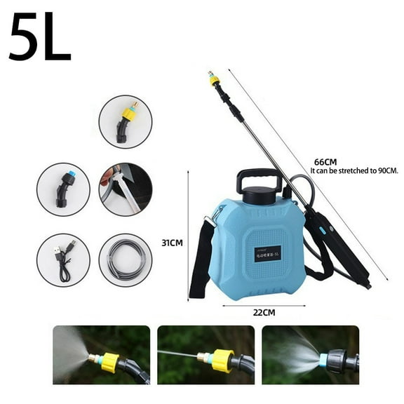 yaaqii Electric Garden Sprayer Pressure Sprayer with 2 Mist Nozzles Rechargeable Handle
