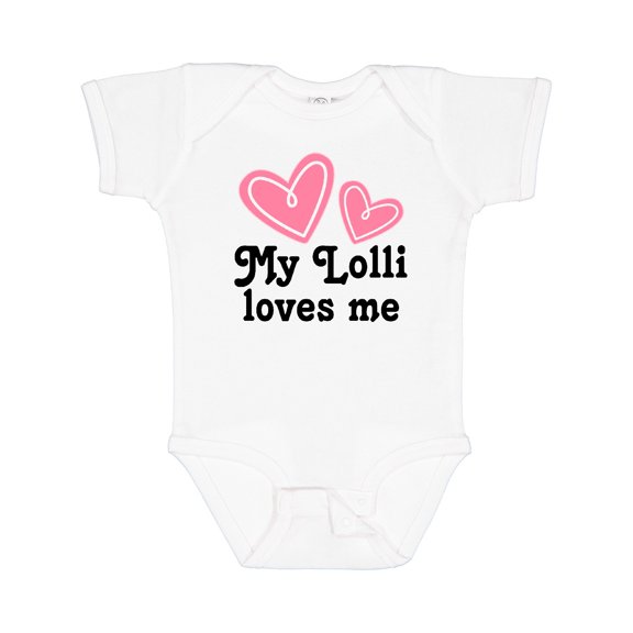Inktastic My Lolli Loves Me Grandchild Heart Girls Baby Bodysuit