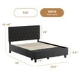 thumbnail image 6 of Rest Haven Jasper Upholstered Platform Bed with Drawers, Full, Black, 6 of 7
