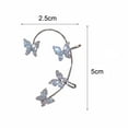 thumbnail image 5 of Lifetechs 1 Pair Clip Earrings Butterfly Rhinestone Jewelry Temperament Arc Ear Cuffs for Daily Wear, 5 of 8