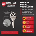 thumbnail image 3 of Manija de puerta de entrada Kwikset Henley con cerradura y llave Palanca reversible con llave segura Exterior para entrada principal y dormitorios Negro mate Resistente a golpes Smartkey Rekey Segurid, 3 of 5