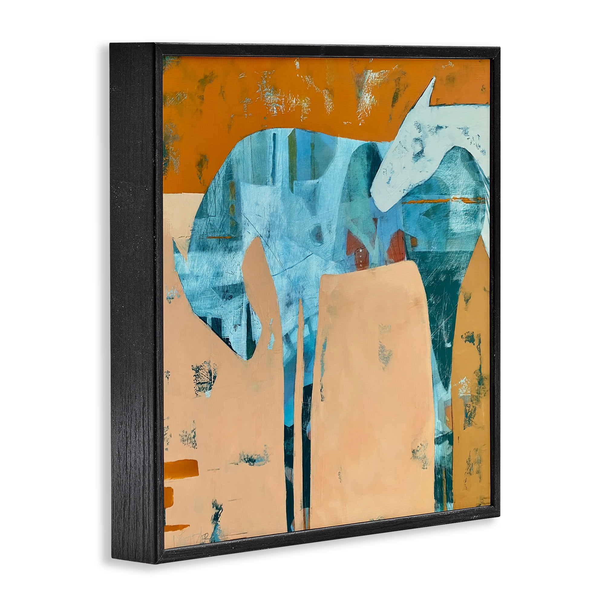 Kindred Crush Horses Black Framed Giclee Art, design by Dianna Fritzler