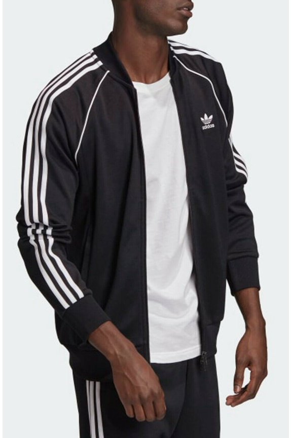 Adidas Originals GF0198 Men's Black Polyester/Cotton Classics Track Jacket AC157 (L)